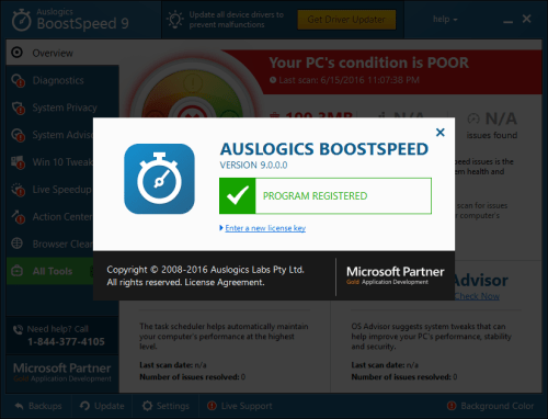 auslogics boostspeed 10 serial key
